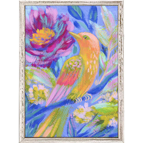 Birdsong In Blue 1 Mini Framed Canvas