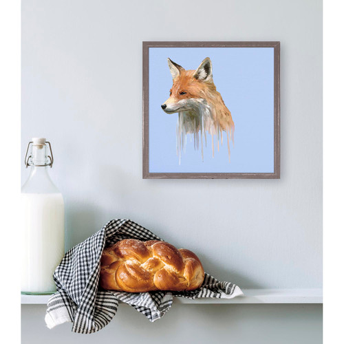 Drippy Fox Mini Framed Canvas