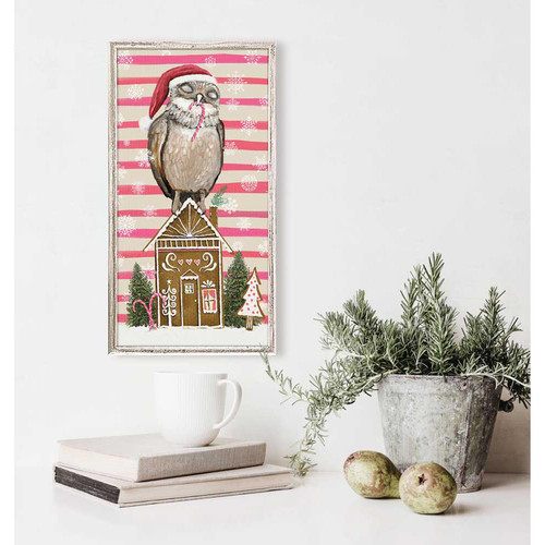Holiday - Gingerbread Owl Mini Framed Canvas