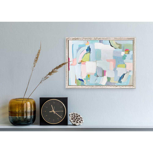 Pastel Blues Mini Framed Canvas