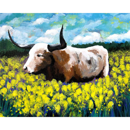Texas Life Stretched Canvas Wall Art