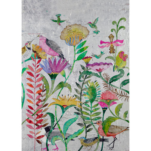 Birds In My Garden Stretched Canvas Wall Art
