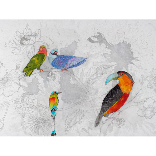 Tropical Birds - 1 Stretched Canvas Wall Art