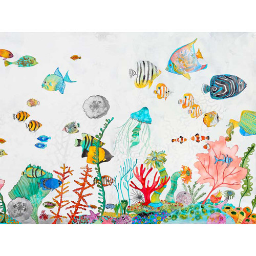 Underwater Garden World Stretched Canvas Wall Art