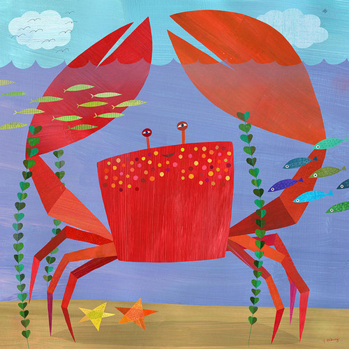 Crawling Crabby Critter Stretched Canvas Wall Art