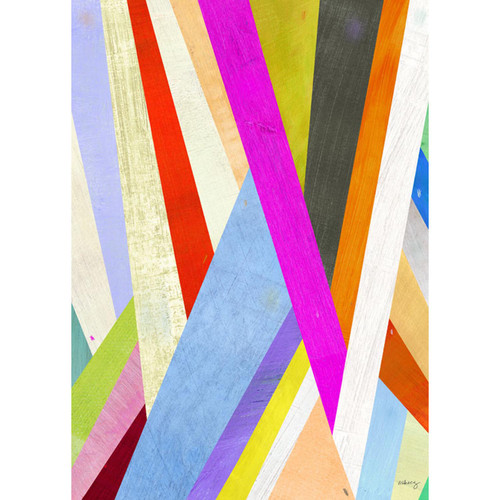 Diagonal Abstract Stretched Canvas Wall Art
