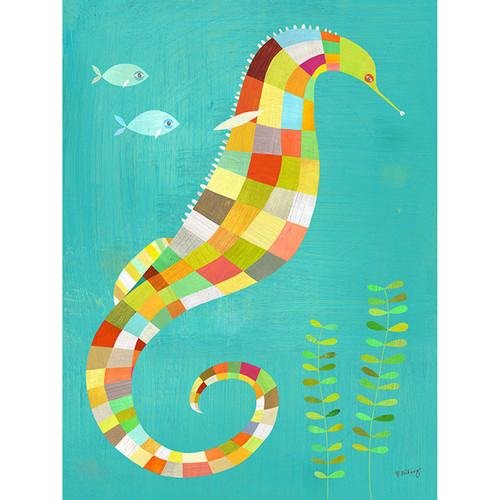 Under the Seahorse Stretched Canvas Wall Art