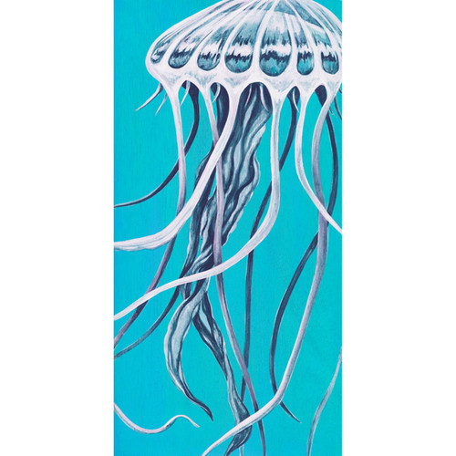 Blue Jellyfish Stretched Canvas Wall Art