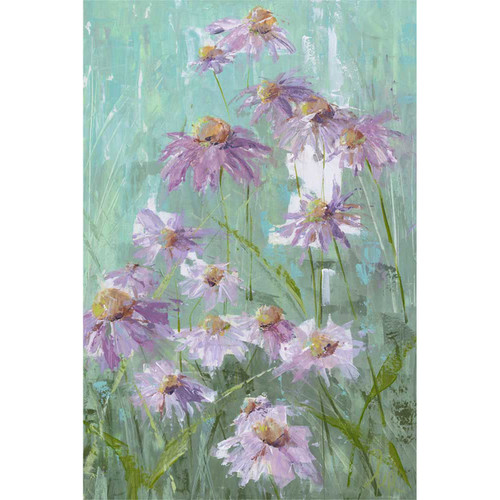 Purple Coneflower Stretched Canvas Wall Art