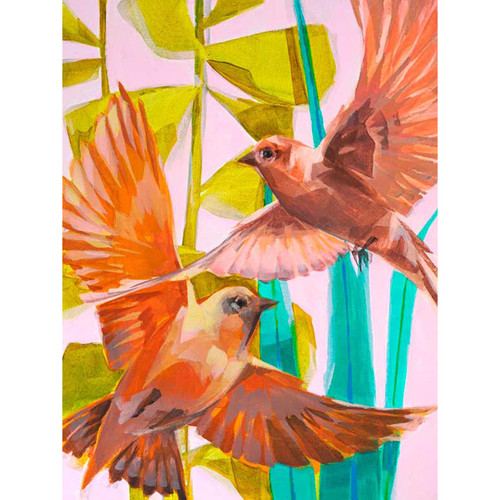 Lovebirds - Trust In Me Stretched Canvas Wall Art