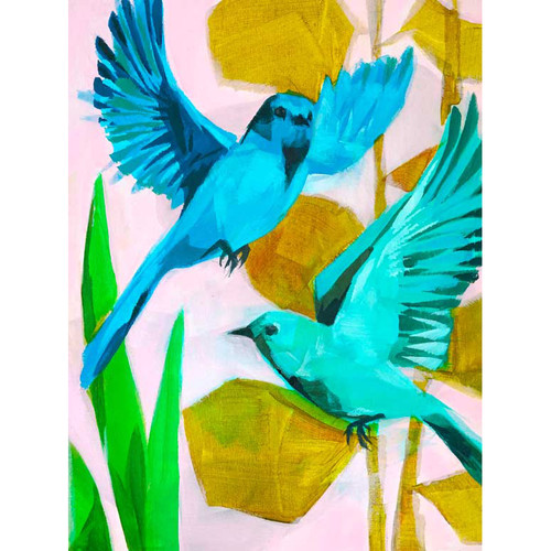 Lovebirds - Sunday Kind Of Love Stretched Canvas Wall Art