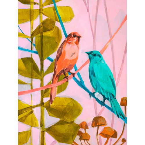 Lovebirds - Only You Stretched Canvas Wall Art