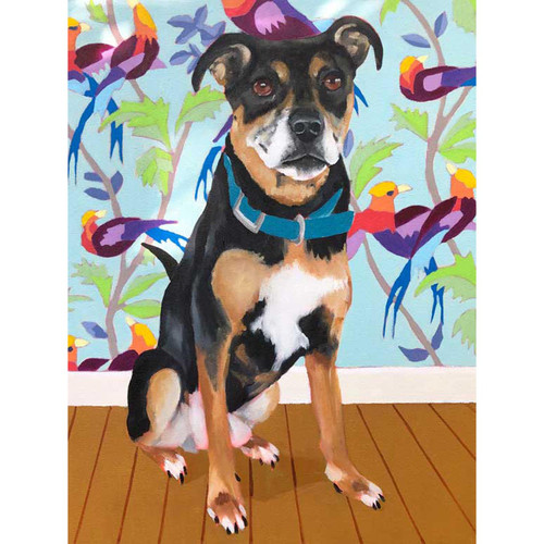 Dog Tales - Hoagie Stretched Canvas Wall Art