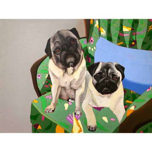 Dog Tales - Saffron And Waldorf Stretched Canvas Wall Art