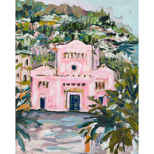 Church By The Sea Stretched Canvas Wall Art