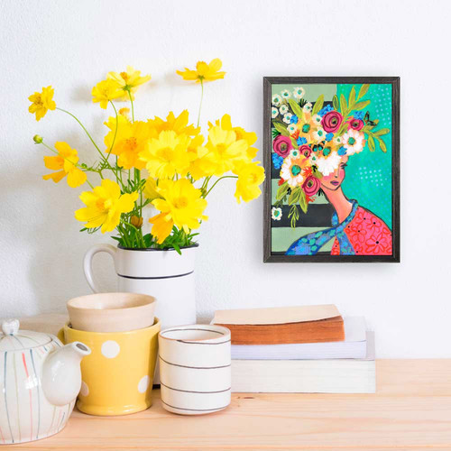 Floral Figures - Following Your Own Path Mini Framed Canvas