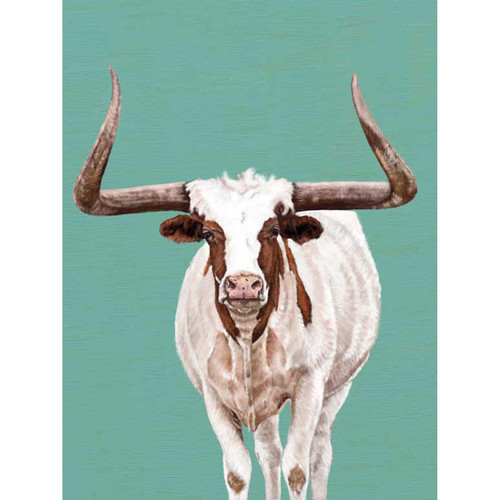 Charlie The Longhorn Stretched Canvas Wall Art