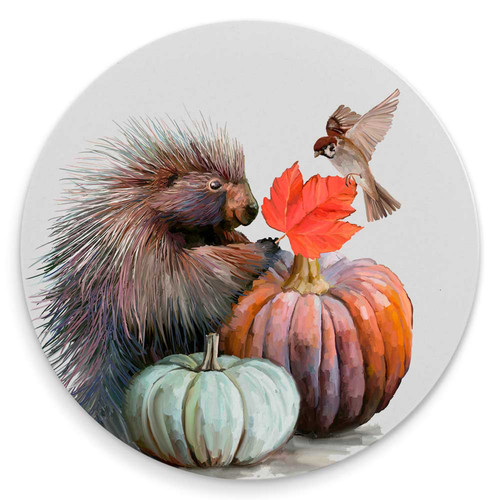 Fall - Autumn Porcupine Coaster