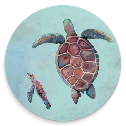 Momma And Baby Turtles Coaster
