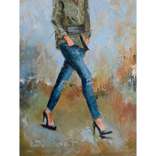 Figurative - Olive Girl Stretched Canvas Wall Art