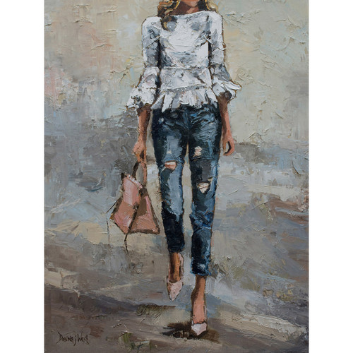 Figurative - White Ruffles Stretched Canvas Wall Art