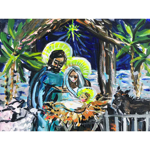 Holiday - Holy Night Stretched Canvas Wall Art