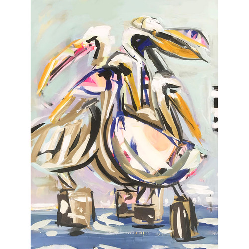 Pelican Pod Stretched Canvas Wall Art