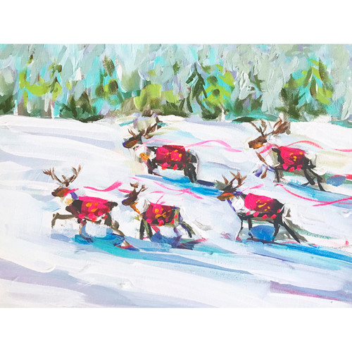 Holiday - Reindeer Ready Stretched Canvas Wall Art