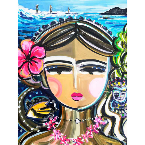 She Is Fierce - Hawaii Stretched Canvas Wall Art