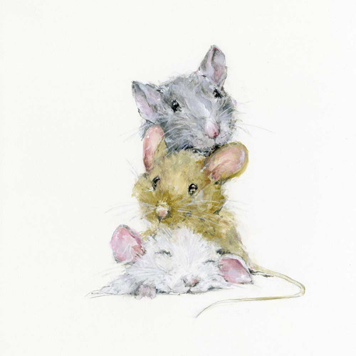 Mouse Stack Stretched Canvas Wall Art