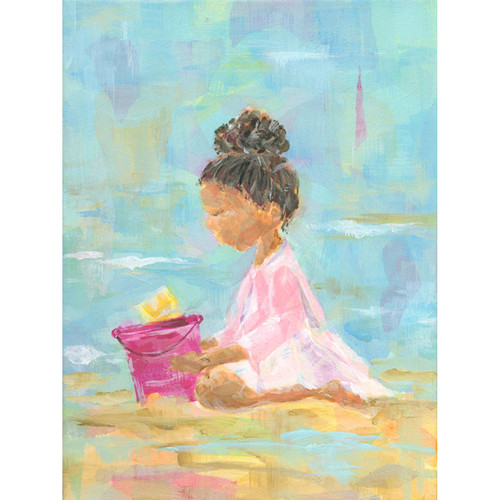 Summertime Girl 3 Stretched Canvas Wall Art