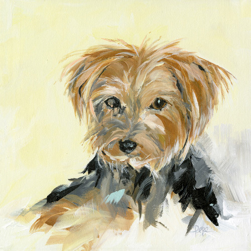 Sweet Pups - Yorkie Stretched Canvas Wall Art