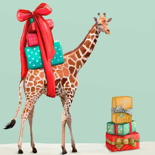 Holiday - Safari Giraffe Stretched Canvas Wall Art