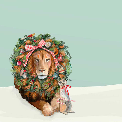 Holiday - Safari Lion Stretched Canvas Wall Art