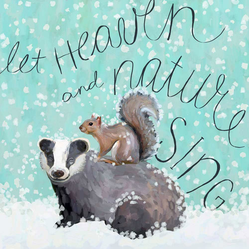 Holiday - Peace On Earth Badger Stretched Canvas Wall Art