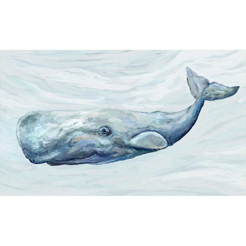 Happiest Whale Stretched Canvas Wall Art