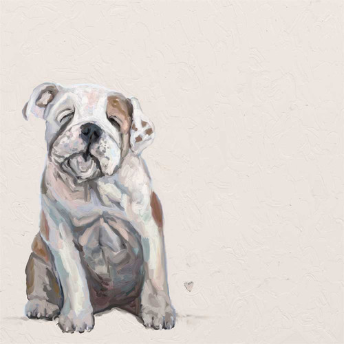 Best Friend - Baby Bulldog Stretched Canvas Wall Art