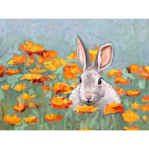 Marigold Bunny Stretched Canvas Wall Art