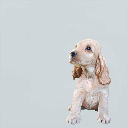 Best Friend - Blonde Cocker Spaniel Pup Stretched Canvas Wall Art