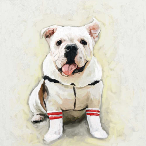 Best Friend - Luther The Bulldog Stretched Canvas Wall Art