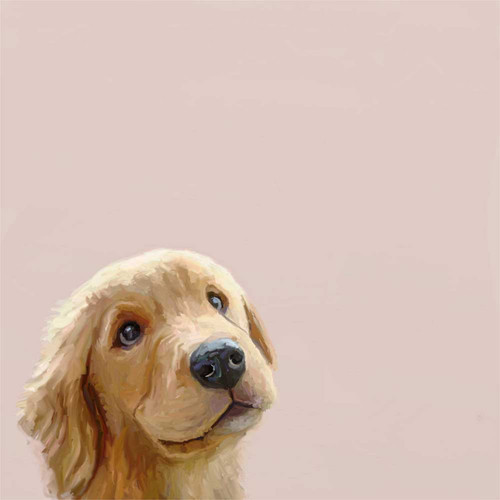 Best Friend - Golden Retriever Eyes Stretched Canvas Wall Art