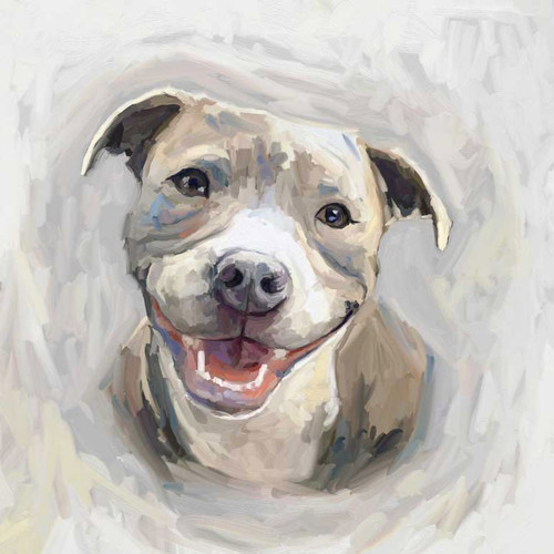 Best Friend - Pit Bull 3 Stretched Canvas Wall Art