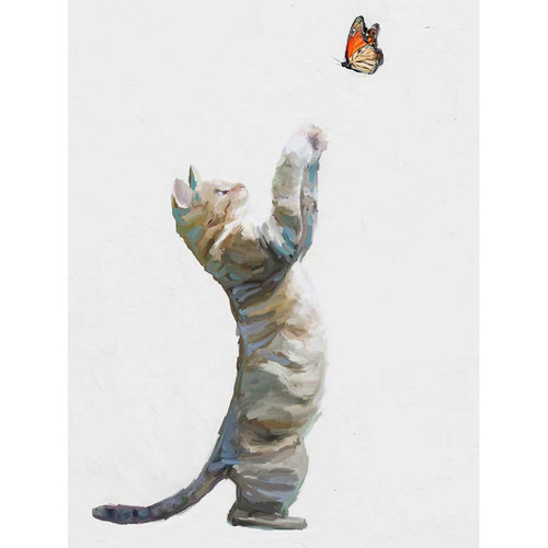 Feline Friends - Tabby Makes A Friend Stretched Canvas Wall Art