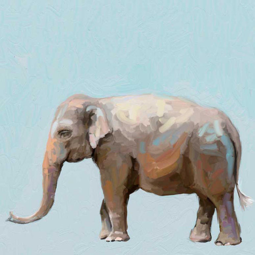 Trustworthy Elephant Stretched Canvas Wall Art