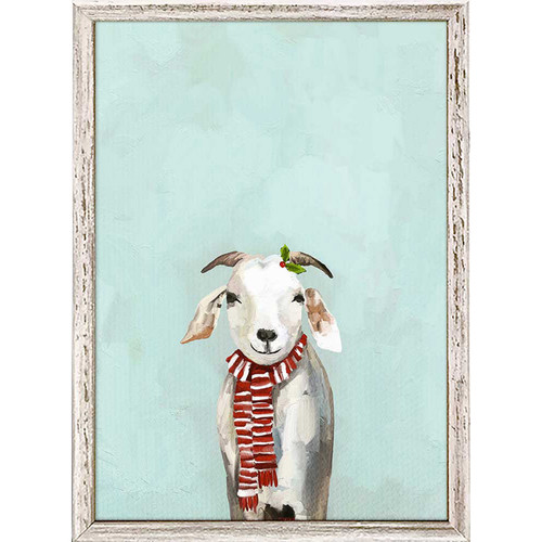 Holiday - Festive Goat Mini Framed Canvas