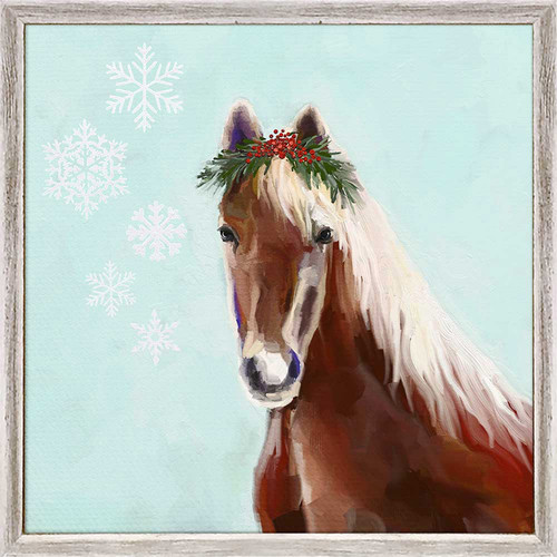 Holiday - Festive Horse Mini Framed Canvas