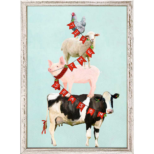 Holiday - 'Tis The Season Farm Stack Mini Framed Canvas