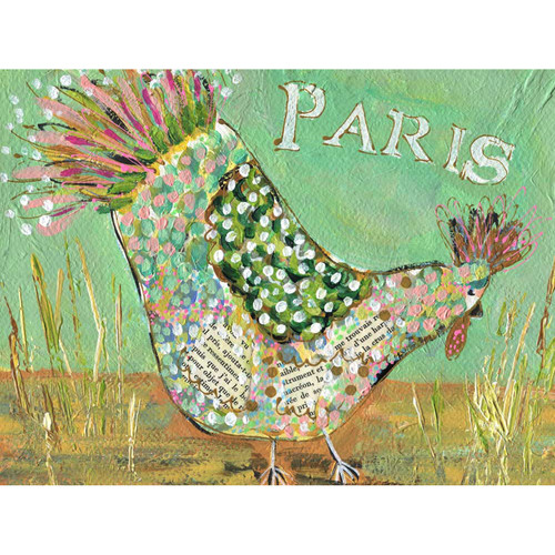 Parisian Poultry - Genevieve Stretched Canvas Wall Art