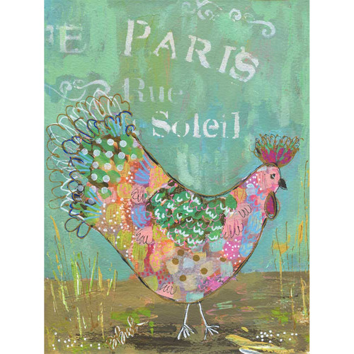Parisian Poultry - Amelie Stretched Canvas Wall Art