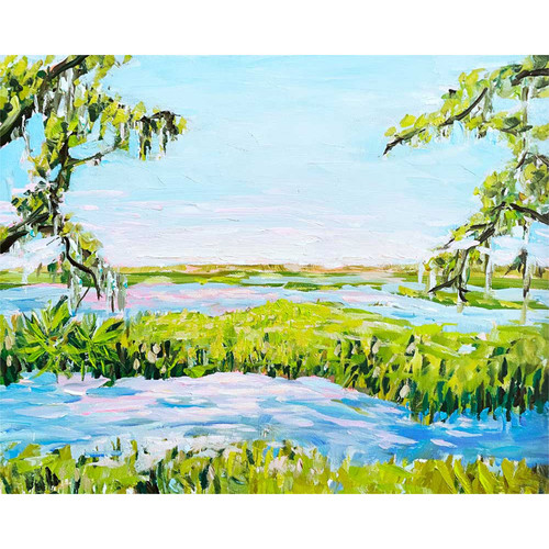 Live Oak Marsh Stretched Canvas Wall Art